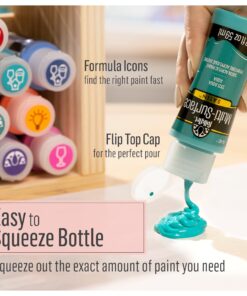 FolkArt PROMO830 Multi Satin Finish Acrylic Craft Paint Set Designed for Beginners and Artists, Non-Toxic Formula That Works on All Surfaces, 2 oz, 2 Fl Oz (Pack of 12), 12 Colors May Vary, 24 45 81R7hYYmU L