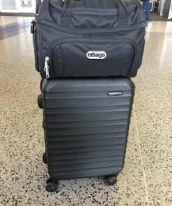 Amazon Basics 20-Inch Hardside Spinner, Black 38 81R7k JV0WL
