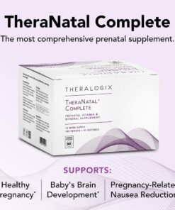Theralogix TheraNatal Complete Prenatal Vitamin Supplement - 91-Day Supply - with DHA, Vitamin D3, Folate, Iodine, Choline, Iron, Vitamin B6 & More - NSF Certified - 182 Tablets & 91 Softgels 14 81R8FGLCX8L