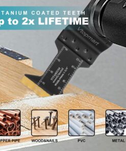 Alternative view of Vtopmart 16PCS Titanium Oscillating Tool Blades Kit, Universal Multitool Blades Cutting for Metal Wood Nails Screws Plastic, Plunge Cutting Multitool Blades, Flush Cut Blades Kits Fit Ryobi Milwaukee 16