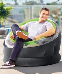 INTEX 68581EP Inflatable Empire Chair: Durable Outdoor Use – 2-PLY Laminate – Velvety Surface – Flocked Construction – Green 25 81RCAkrXreL
