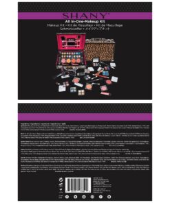 SHANY Carry All Makeup Train Case with Pro Makeup Set, Makeup Brushes, Lipsticks, Eye Shadows, Blushes, Powders, and more - Reusable Makeup Storage - Premium Gift Packaging - Leopard 25 81RDD2SF mL