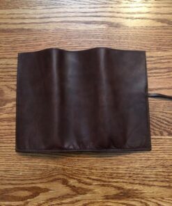 Rustic Genuine Leather Pencil Roll - Pen and Pencil Case - Dark Brown 40 81REOI6LvML