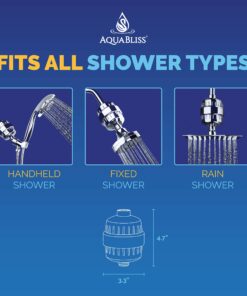 AquaBliss High Output Revitalizing Shower Filter - Reduces Dry Itchy Skin, Dandruff, Eczema, and Dramatically Improves The Condition of Your Skin, Hair and Nails - Chrome (SF100) 29 81RHYBNAAkL