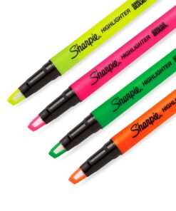 SHARPIE Clear View Highlighter Stick, Assorted, 4/Pack (1950749) 4-Pack 17 81RKfabMN7L