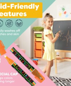 CHALK MARKERS By FANTASTIC MEGA 18 Pack, BEST Art, Menu Board Bistro Boards - Glass & Window Paint Marker Pens - Reversible 6mm Fine or Chisel Tip Classic - 18 Pack 31 81RMzORmhcL 1