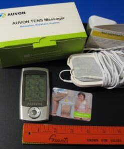 AUVON Rechargeable TENS Unit Muscle Stimulator, 24 Modes 4th Gen TENS Machine with 8pcs 2"x2" Premium Electrode Pads for Pain Relief A-silver 35 81RNJ5MejiL