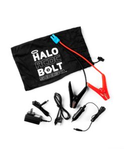 HALO Bolt 58830 mWh Portable Phone Laptop Charger Car Jump Starter with AC Outlet and Car Charger - Black Graphite 23 81ROKr1130L