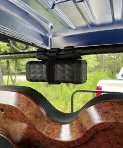 Bushwhacker The Original Portable Speaker Mount for Golf Cart Railing - Adjustable Strap Fits Most Bluetooth Wireless Speakers Attachment Accessory Holder Bar Rail 30 81RQR8ojr8L