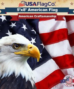 American Flags by USA Flag Co. (Made in USA) The Best 5x8 Embroidered Stars and Sewn Stripes United States Flag, Amazon A to Z Guarantee - 5 x 8 ft. 5 by 8 Foot 20 81RQz1JdUL