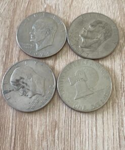 Alternative view of EISENHOWER (IKE) DOLLARS SET OF 4 DIFFERENT DATES BETWEEN 1971-1978