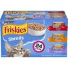 Purina Friskies Gravy Wet Cat Food Variety Pack, Shreds - (24) 5.5 oz. Cans Chicken, Turkey, Beef, Cheese 5.5 Ounce (Pack of 24) 20 81RU4 AV03L
