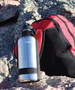 New Wave Enviro 40oz Stainless Steel Water Bottle with Strap 25 81RUmHGnUbL