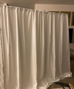 BalsaCircle 10 ft x 10 ft White Polyester Photography Backdrop Drapes Curtains Panels - Wedding Decorations Home Party Reception Supplies 36 81RVV747vL