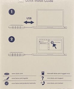 LaCie Rugged Mini 2TB External Hard Drive Portable HDD - USB 3.0/ 2.0 Compatible, Drop Shock Dust Rain Resistant Shuttle Drive, For Mac And PC Computer (LAC9000298), orange Rugged mini HDD 27 81RWbc3S2kL