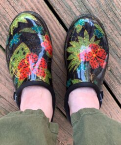 Sloggers Waterproof Garden Shoe for Women – Outdoor Slip-On Rain and Garden Clogs with Premium Comfort Support Insole 9 Midsummer Black 22 81RYJb2AM4L