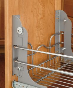 Rev-A-Shelf 5WB2-1822-CR 18 x 22 Inch Two-Tier Kitchen Organization Cabinet Pull Out Storage Wire Basket, Chrome 18 in 36 81RYTGvrYcL