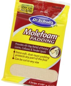 Dr. Scholl's Molefoam Padding 4 1/8” x 3 3/8” , 2 strips(Pack of 8) 2 Count (Pack of 8) 10 81RZmAaVfL