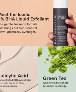 Paulas Choice--SKIN PERFECTING 2% BHA Liquid Salicylic Acid Exfoliant--Facial Exfoliant for Blackheads, Enlarged Pores, Wrinkles & Fine Lines, 4 oz Bottle 4.00 Fl Oz (Pack of 1) 22 81RaGwncOfS