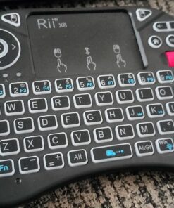 Mini Keyboard,Rii X8 Portable 2.4GHz Mini Wireless Keyboard Controller with Touchpad Mouse Combo,8 Colors RGB Backlit,Rechargeable Li-ion Battery for Google Android TV Box, PS3, PC, Pad,Nvidia Shield 35 81RaeAFD6L