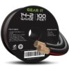 14AWG Speaker Wire, GearIT Pro Series 14 AWG Gauge Speaker Wire Cable (100 Feet / 30.48 Meters) Great Use for Home Theater Speakers and Car Speakers Black 100 Feet 14 81RbRgiHnYL