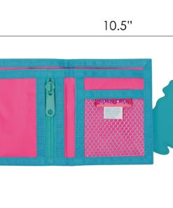 Stephen Joseph, Kids Unisex Wallet, Toddler Wallet for Boys and Girls with Applique Designs, Screen Printed Wallet with Zippered Coin Pocket, Shark 16 81RcaI7gFjL