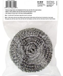 STAR BRITE Marine Grade Stainless Steel Teak Scrub - Durable, Rust-Resistant Wood & Metal Cleaner Tool for Boat Decks, Furniture, and More - 100% Stainless Steel (088450) 7 81RdxF4F4AS