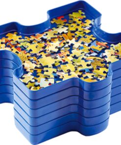 Ravensburger Sort and Go Jigsaw Puzzle Accessory - Sturdy and Easy to Use Plastic Puzzle Shaped Sorting Trays to Organize Puzzles Up to 1000 Pieces, Blue 41 81Re7KuiunL