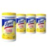Lysol Disinfectant Wipes, Multi-Surface Antibacterial Cleaning Wipes, For Disinfecting and Cleaning, Lemon and Lime Blossom, 80 Count (Pack of 4) 80 Count (Pack of 4) White Standard Packaging 17 81RgbzBITL