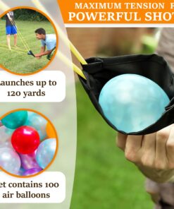 Catapult Slingshot Water Balloon Launcher - Adult Party Games 120 Yard Games Water Balloon Launchers Kids Outdoor Toys for Family Water Yard Toys Balloon Launcher Sling Shot - Slingshots for Adults 11 81RgtS8kLcL