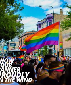 Anley EverStrong Series Rainbow Flag Gay Pride Flag 3x5 Ft Heavy Duty Nylon for LGBT Parade Month Pride Day LGBTQ Community - Sewn Stripes and 2 Rows of Lock Stitching and Brass Grommets Rainbow Premium Nylon 10 81RhWxSc4BL