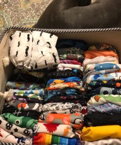 ALVABABY Baby Cloth Diapers 6 Pack with 12 Inserts One Size Adjustable Washable Reusable for Baby Girls and Boys 6DM26 04 Boy Color 26 51 81RiV3qhrL