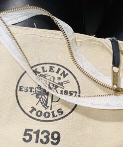 Klein Tools 5139 Zipper Bag, Canvas Tool Pouch to 12.5 x 7 x 0.7 -Inch with Heavy Duty Brass Zipper Close, Natural 18 81Rj1qrrpL