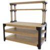 2x4basics 90164MI Custom Work Bench and Shelving Storage System, Black Work Bench with Shelf