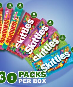 Alternative view of SKITTLES & STARBURST Full Size Variety Mix for Christmas Candy Gifts & Stocking Stuffers, 30 Count