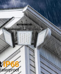 STASUN LED Flood Light Outdoor, 150W 13500lm Outdoor Lighting, 6000K Daylight White, IP66 Waterproof Outside Floodlight Exterior Security Light with 3 Adjustable Heads for Yard, Street, Parking Lot 32 81RmgKDp2GL