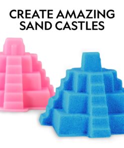 NATIONAL GEOGRAPHIC Play Sand - 6 Lbs. of Sand with Castle Molds (Blue) - A Fun Sensory Activity Blue 6 Pound 16 81RnrkRgLlL