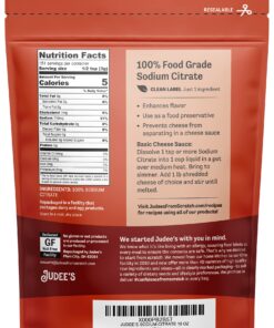 Alternative view of Judee’s Sodium Citrate - 1lb (16oz) Resealable Pouch | 100% Non-GMO, Keto-Friendly, Gluten-Free & Nut-Free | Food Grade | Great for Molecular Gastronomy Cooking