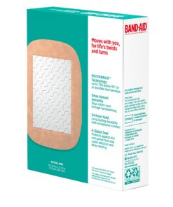 Band-Aid Brand Skin-Flex Adhesive Bandages for First Aid and Wound Care of Minor Cuts and Scrapes & Burns, Flexible Sterile Bandages for Fingers & Knees, Extra Large, All One Size, 7 ct 7 Count (Pack of 1) 31 81RotuzJKdL 2