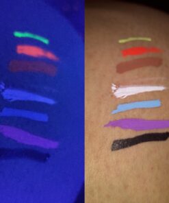 Crafty Croc Liquid Chalk Markers, Neon Chalk Pens Glow Under Blacklight, Includes 2 Each Fluorescent Yellow, Blue, Green, Orange and Pink (10 Pack) 10 Pack Double Neon (2 x Blue, Green, Yellow, Orange, Pink) Bold (6mm) 41 81RpBG3fqIL