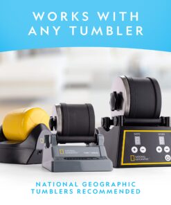 NATIONAL GEOGRAPHIC Rock Tumbler Refill Kit - 1 Lb. Jasper Rocks for Tumbling - 8 Varieties including Mookaite and Kabamba - Rock Tumbler Supplies include Rock Tumbler Grit and Jewelry Accessories Jasper Mix 10 81RpY4uSTTL