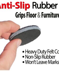 SlipToGrip 8 Pack Furniture Grippers by iPrimio - Furniture Non-Slip Pads 2" Round with 3/8" Heavy Duty Felt Core. No Adhesive. No Nails. Won't Harm Floors. 19 81RqQV xveL