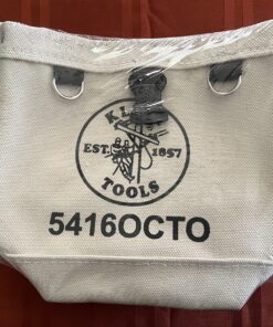 Klein Tools 5416OCTO Tool Bag, Bull-Pin and Bolt Pouch, No. 4 Canvas with Tunnel Connection, 5 x 5 x 9-Inch 12 81RqRqN94rL