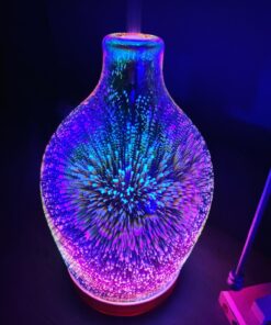 Porseme 280ml Essential Oil Diffuser 3D Glass Aromatherapy Ultrasonic Humidifier - Auto Shut-Off, Timer Setting, BPA Free for Home Hotel Yoga Leisure SPA Gift H1-280ml Vase 40 81RrsJqAUyL