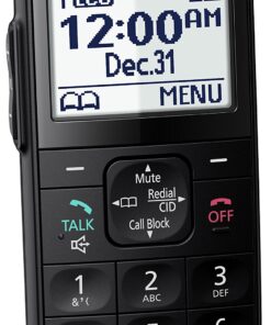 Panasonic Cordless Phone Handset Accessory Compatible with KX-TGL432 / KX-TGL433 Series Cordless Phone Systems - KX-TGLA40B (Black) Optional Additional Handset Black 12 81Rsk6FqvRL