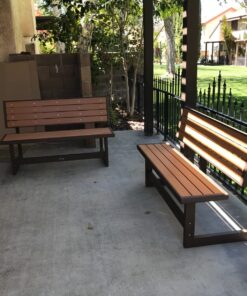 Lifetime 60054 Convertible Bench / Table, Faux Wood Construction, Brown 41 81RthReJVEL