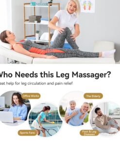 FIT KING Full Leg Massager with Heat, Air Compression Massager for Foot Calf & Thigh Muscle Relaxation and Recovery, Helpful for Pain Relief,Swelling, Edema and RLS, FSA-HSA Approved Full Leg with Heat 23 81RtyNLcWoL