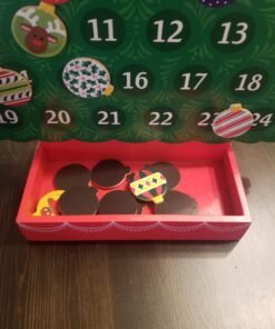 Melissa & Doug Countdown to Christmas Wooden Advent Calendar - Magnetic Tree, 25 Magnets , Orange Santa 64 81RuHBT318L 1