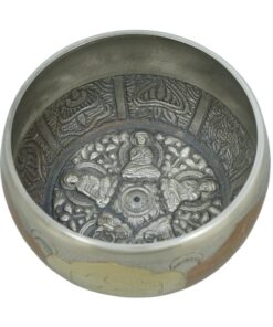 Alternative view of Tibetan Buddhist Small Singing Bowl with Cushion from India for Meditation Sound Healing Prayer Percussion Musical Instrument 4 Inch