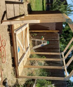 EZBUILDER 70187 Peak Style Shed Instant Framing Kit, 7'x8', Brown 42 81Rxp90ij3L